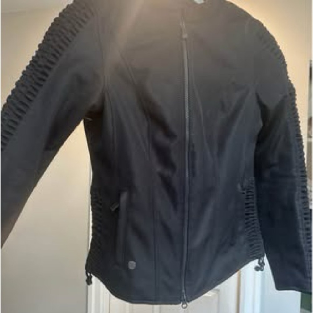 Harley-Davidson Black Bomber Jacket with Ribbed Sleeves